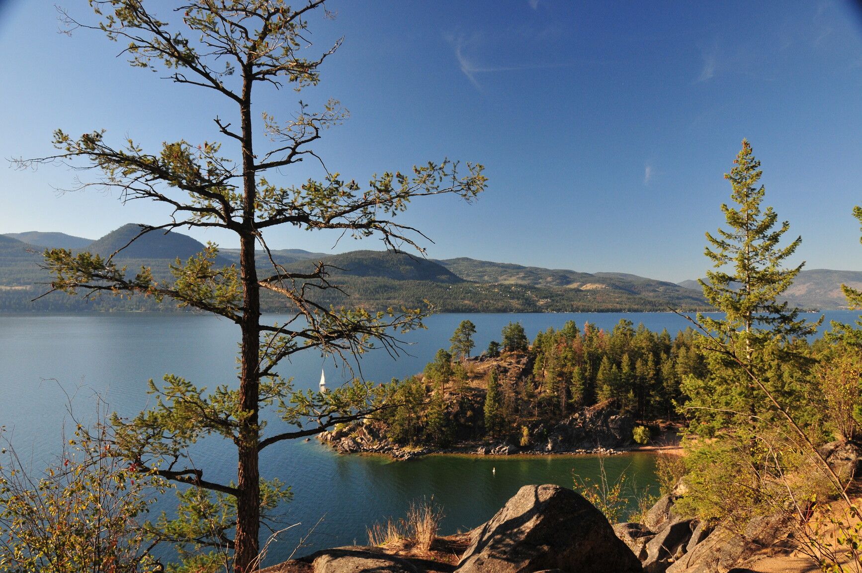 Cove and shoreline at Ellison Provincial Park